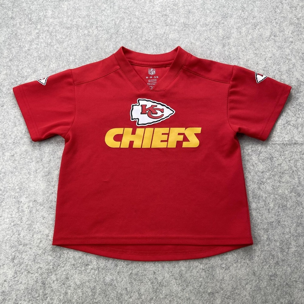 Kansas City Chiefs Jersey Youth Medium 5/6 Boys Red NFL Football NFL Shirt Top